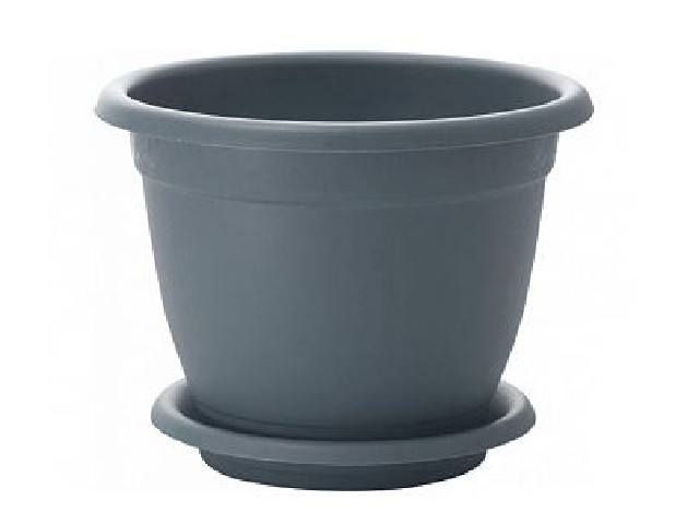 Горшок для цветов InGreen Aphrodite D 140 mm, 0,8л с подставкой №1 серый